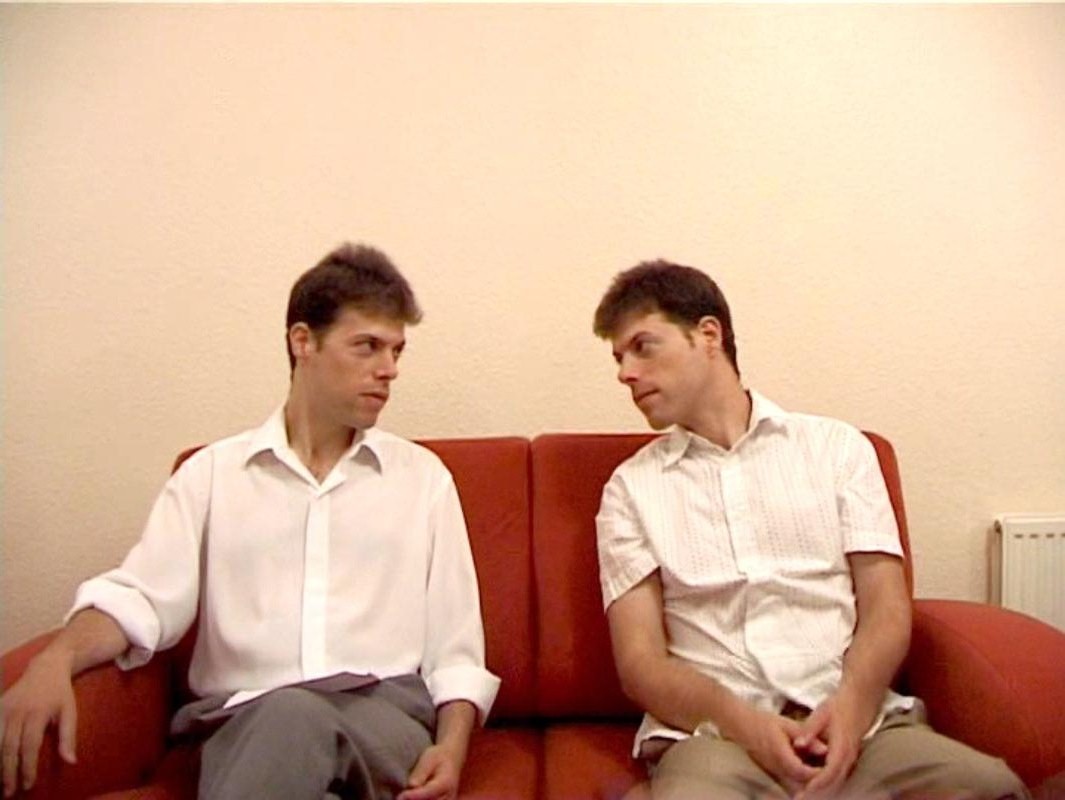 Still image from the film Interview with authorial-Self (2007). Image © Gil Dekel.