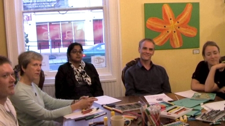 Image from participatory art workshop (still image from film The Collective Hearts, 2008.) Image © Gil Dekel.